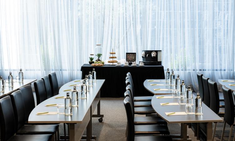 Rosaleda A Nuevo Boston Hotel Madrid- Airport The Rosaleda space consists of three rooms A+B+C, totaling 270 square meters and featuring natural light. It can be divided into three functional rooms, accommodating up to 225 people in a theater-style layout. Additionally, our spaces are equipped with the necessary technology to carry out your meetings and events efficiently Nuevo Boston Hotel Madrid- Airport